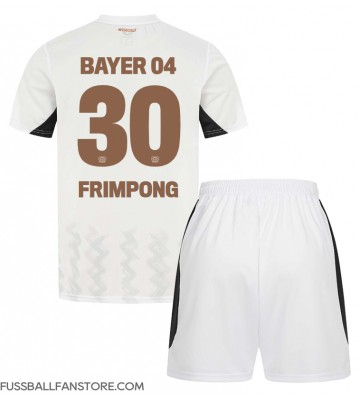 Bayer Leverkusen Jeremie Frimpong #30 Replik Auswärtstrikot Kinder 2024-25 Kurzarm (+ Kurze Hosen)